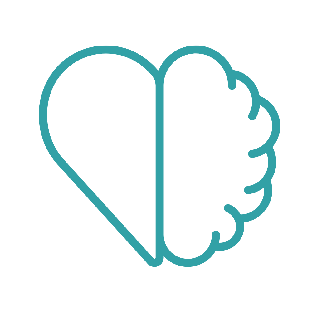 Brain and heart illustration representing nervous system connection